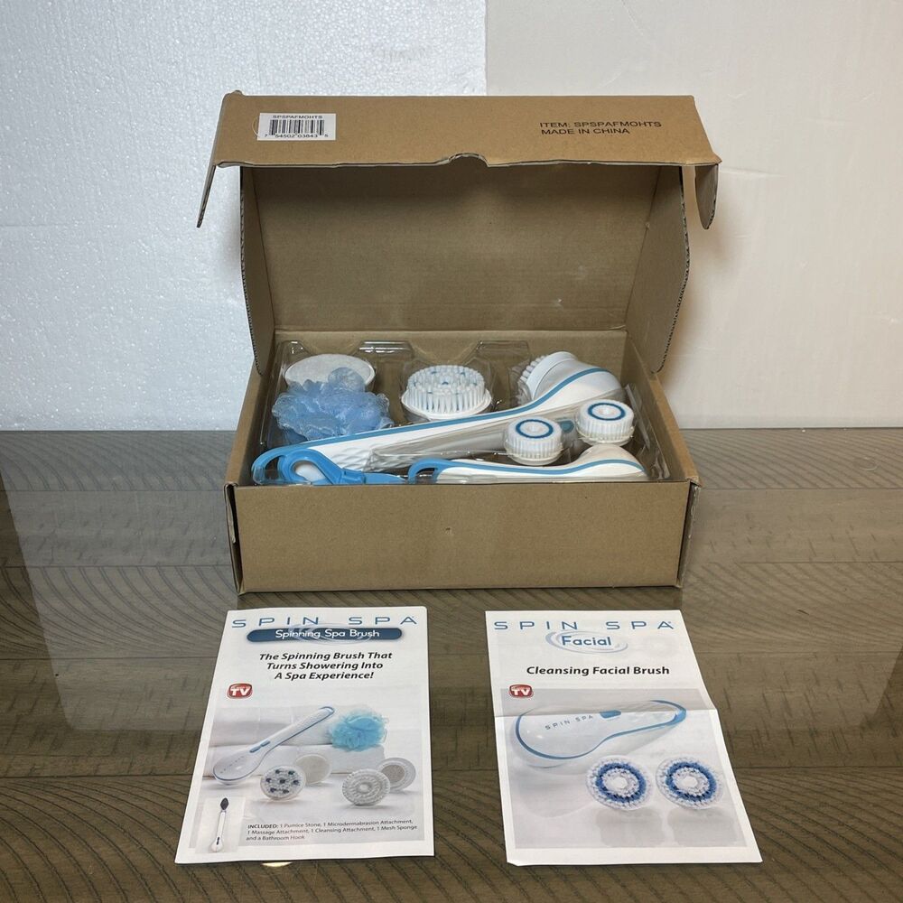 Idea Village Spin Spa Spinning Spa Brush Pampering Cleanse Blue